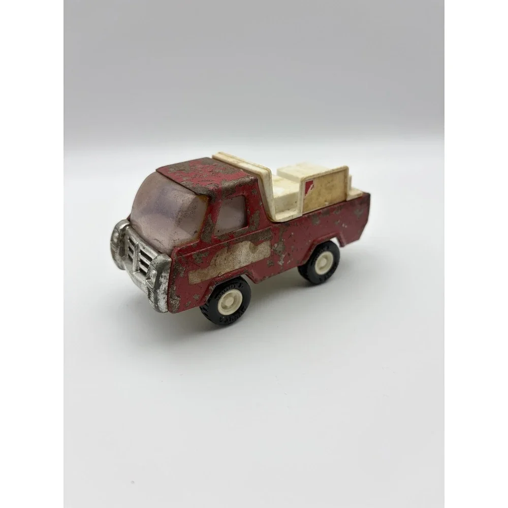 Vintage Buddy L Red Pickup Truck Diecast Toy Japan Mini Vehicle Car Playwear